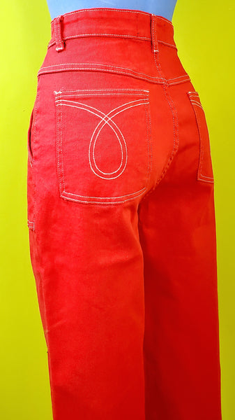 1950s Reproduction Jeans in Red by Astro Bettie