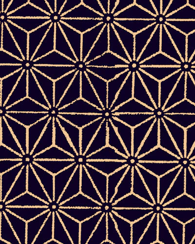 Tessellated pattern in buff warm brown on a black background 
