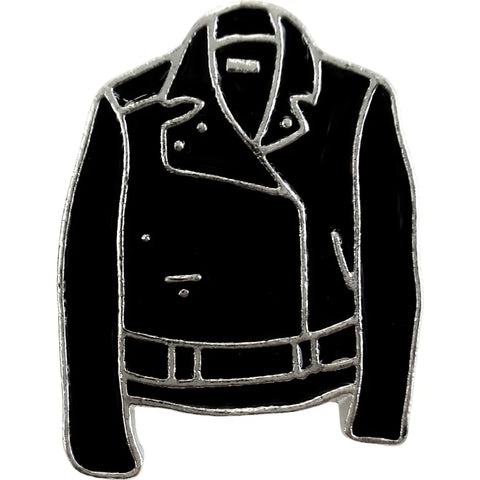Black Leather Jacket Enamel Pin