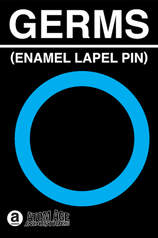 Germs blue circle logo metal enameled pin
