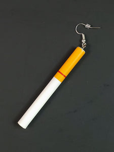 realistic paper wrapped plastic novelty cigarette earring