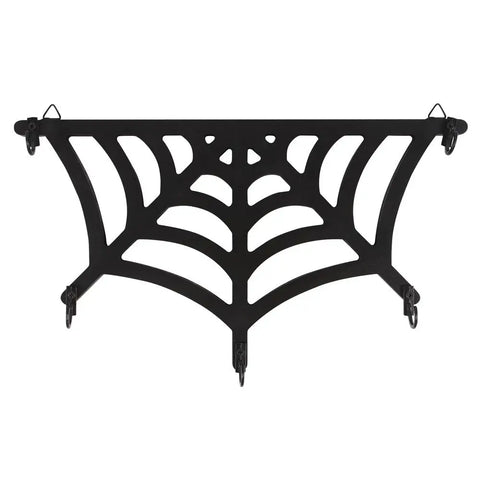 Black spiderweb shaped key holder with 5 hooks