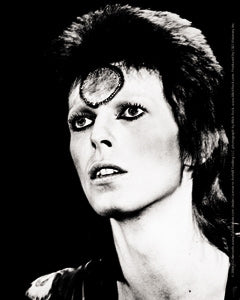 David Bowie as Ziggy Stardust black & white portrait 4" x 5" sticker