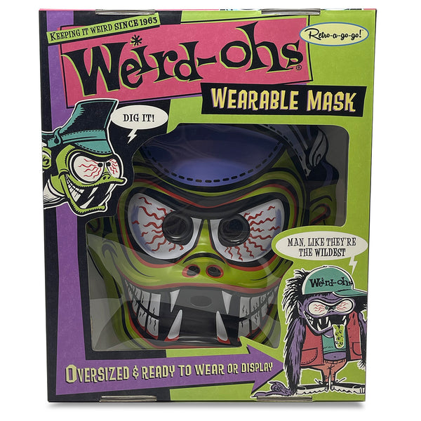 Weird-Ohs Davey mask in green by Retro-a-go-go in box