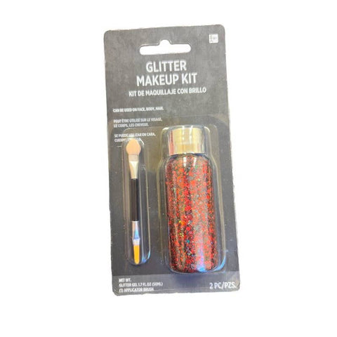 Glitter Gel Makeup Kit in Red