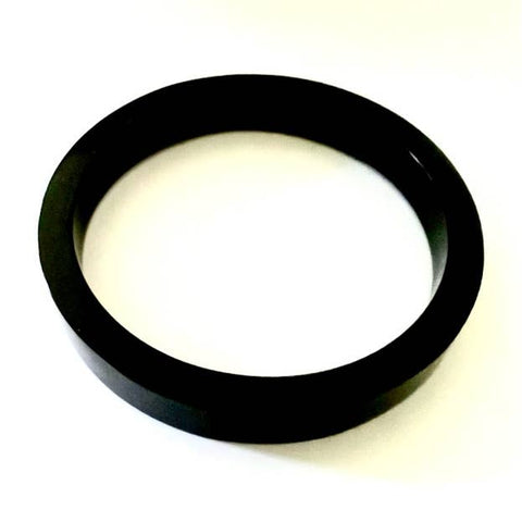 Black resin bangle with flat top and bottom