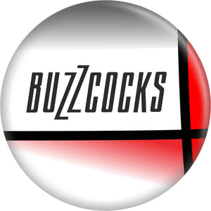 Round 1” Buzzcocks logo pinback button