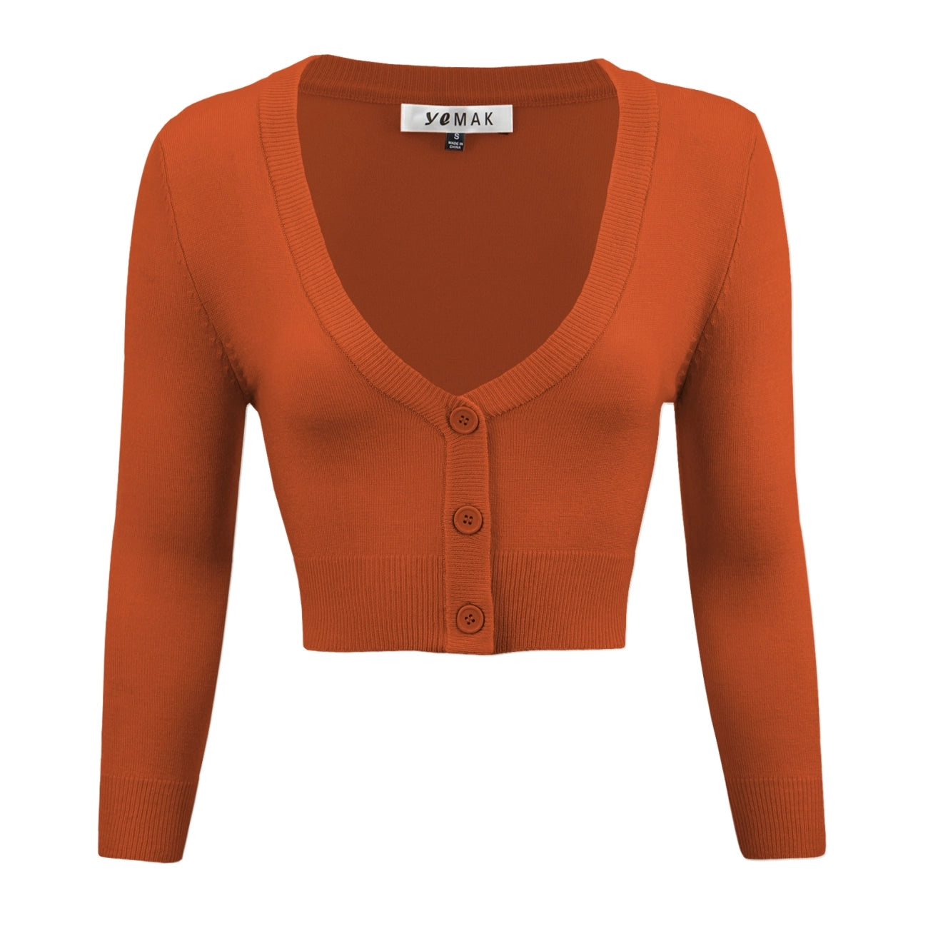 Cropped Cardigan Orange Naked City Clothing