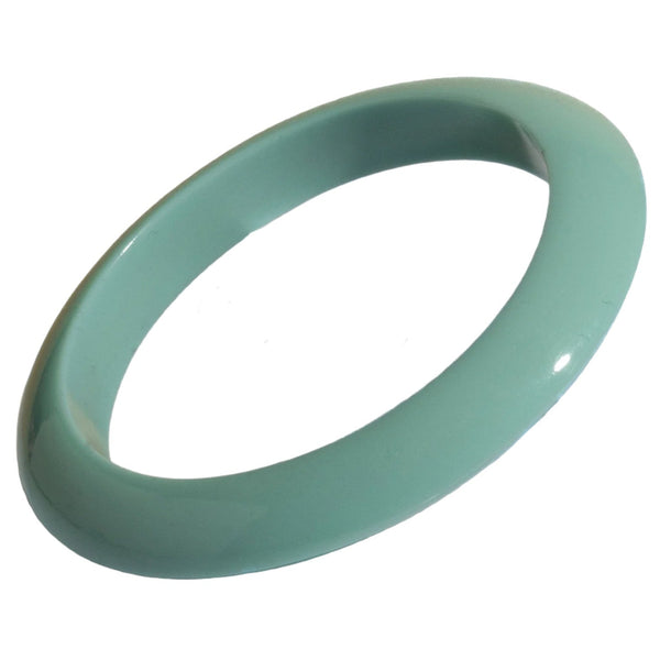 robin's egg blue smooth spacer bangle
