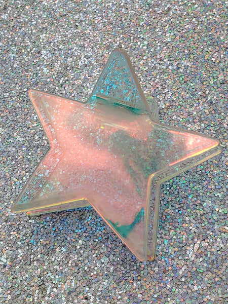 Star Hair Clip - Clear Iridescent