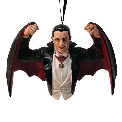 Bela Lugosi as Dracula resin full color hand painted ornament, shown from front