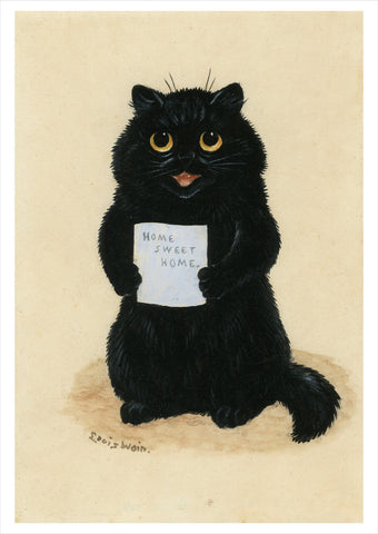 Louis Wain “Home Sweet Home” Postcard