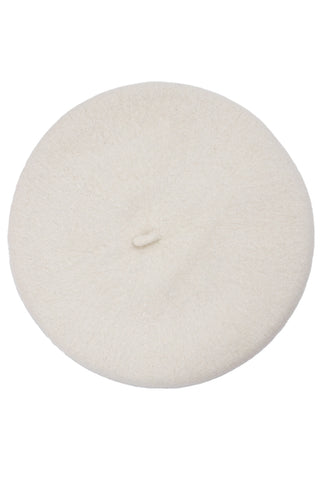 11” ivory white acrylic French style beret