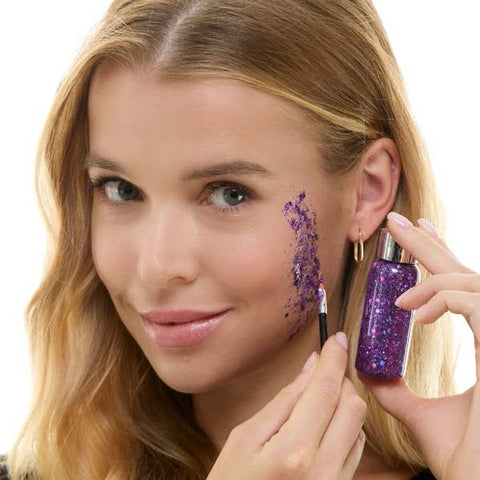 Glitter Gel Makeup Kit in Purple