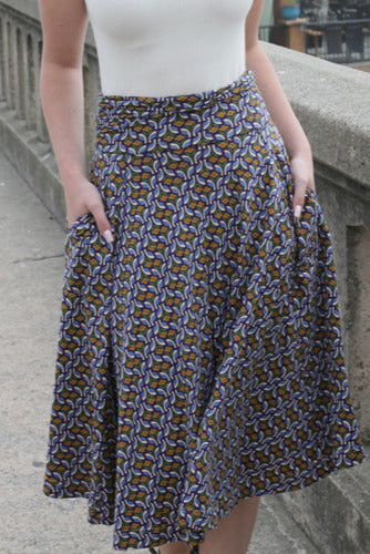 Catalina Skirt in Love Dove Print by Effie's Heart