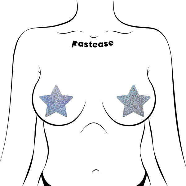 Illustrated mock-up of pasties being worn to show coverage and size