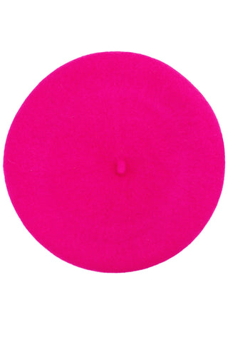 11” hot pink acrylic French style beret