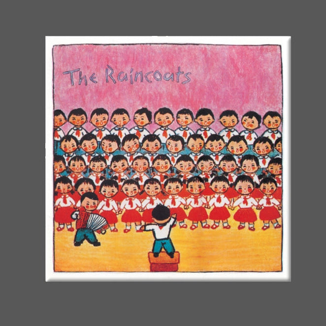square magnet with album cover art of The Raincoats' 1979 debut album