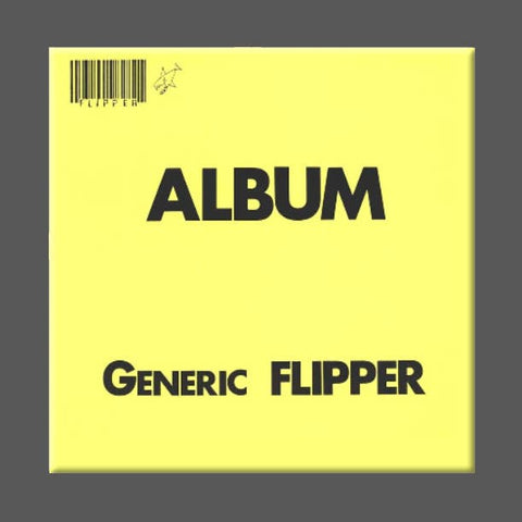 square magnrt with yellow album cover with 'Album' and 'Generic Flipper' text on a dark background