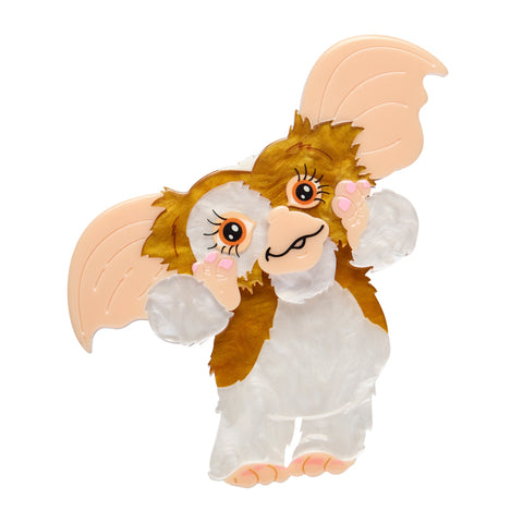 Gremlins movie Gizmo character layered acrylic resin brooch