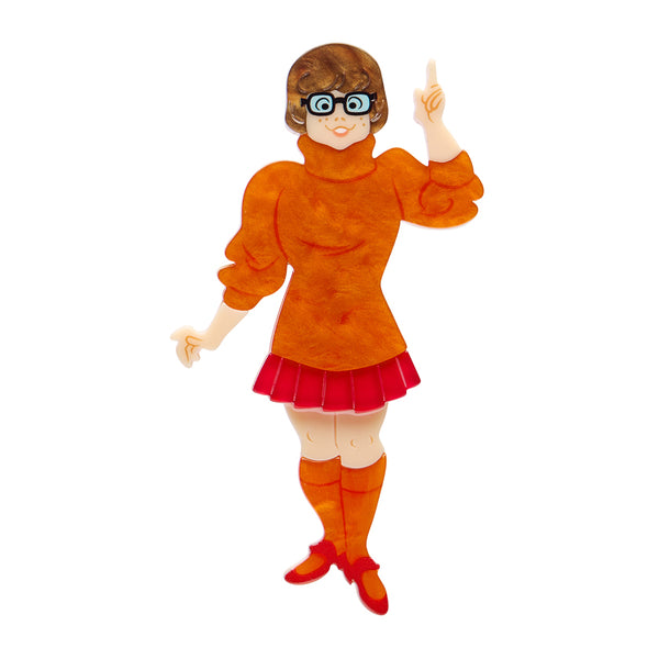 Scooby Doo cartoon character Velma acrylic resin brooch