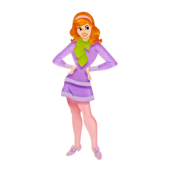 Scooby Doo cartoon character Daphne acrylic resin brooch