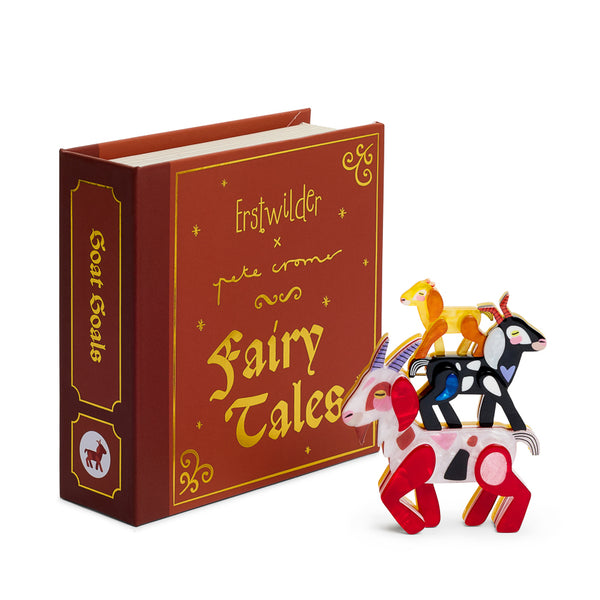 Pete Cromer Fairy Tales Goat Goals Brooch