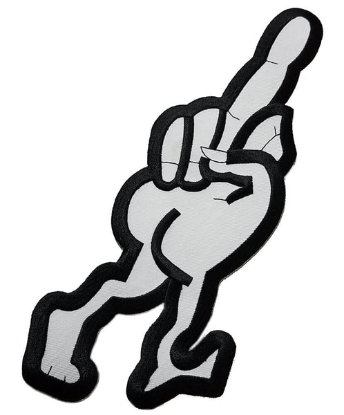 Walking Middle Finger Back Patch | Naked City Clothing