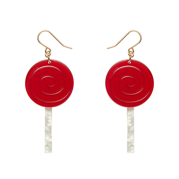Wonka Essentials Lollypop Dangle Earrings - Red