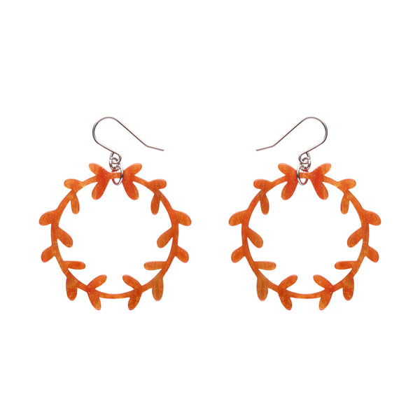Essentials Wreath Dangle Earrings - Orange