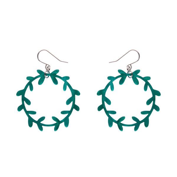 Essentials Wreath Dangle Earrings - Teal