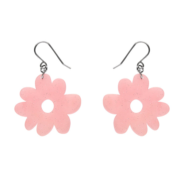 Essentials Flower Dangle Earrings - Pink