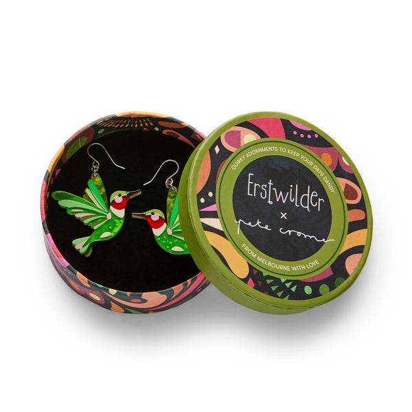 Pete Cromer The Riveting Ruby-Throated Hummingbird Earrings