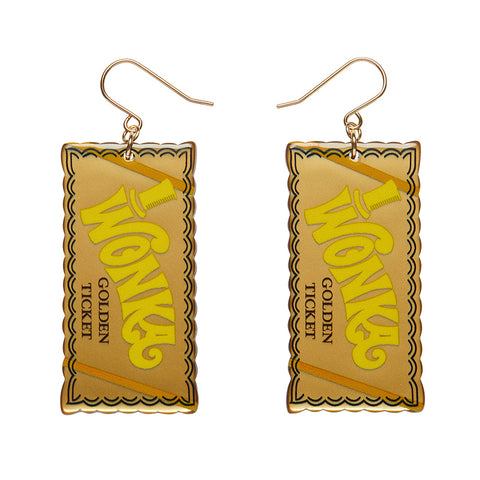 Wonka Collection Golden Ticket Earrings