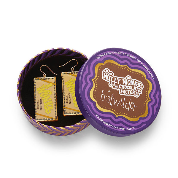 Wonka Collection Golden Ticket Earrings