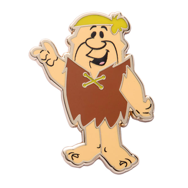 Flintstones cartoon character "Barney Rubble" enameled gold metal clutch back pin