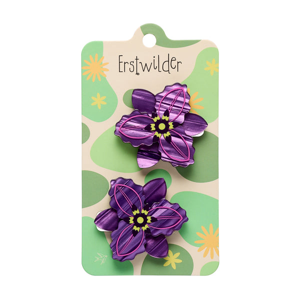 Chocolate Lily Hair Clips
