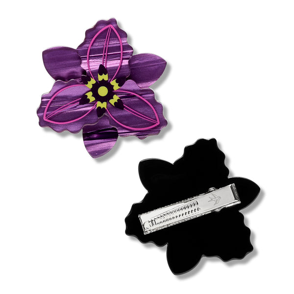 Chocolate Lily Hair Clips