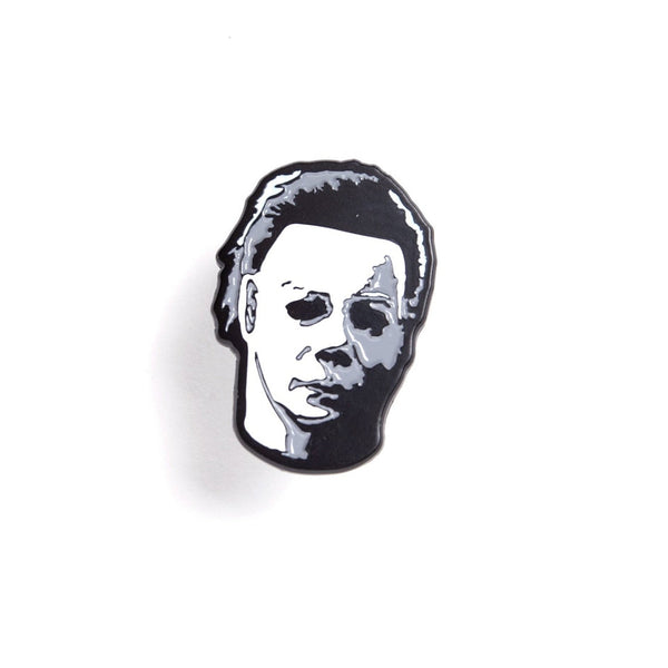 Soft enamel black matte finish enamel pin of Michael Myers from Halloween 2