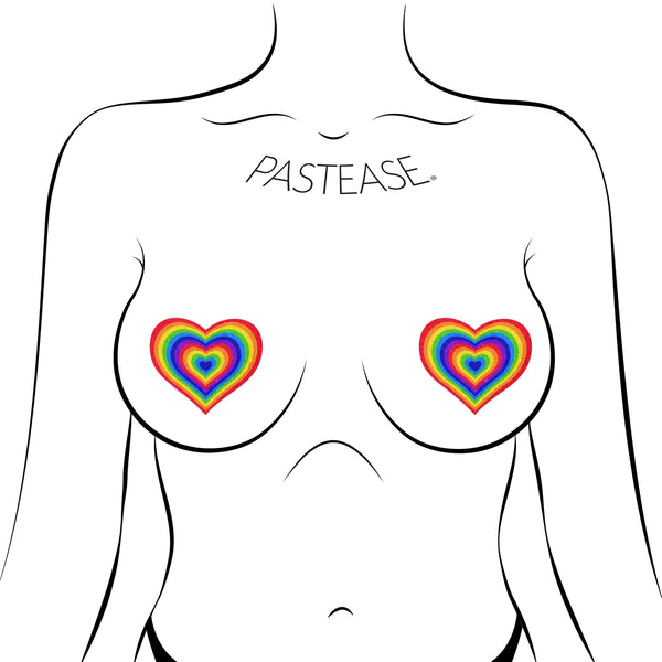 Illustrated mock-up of the pasties being worn to show size and coverage