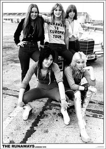 The Runaways pictured in London, England in 1976.