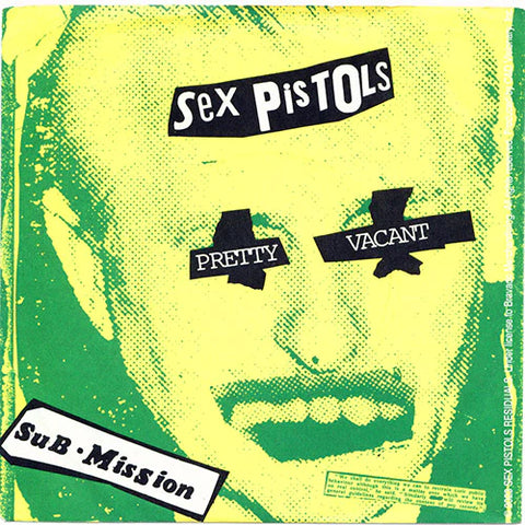 Sex Pistols “Pretty Vacant” 7” cover square sticker