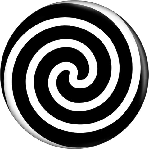 Black and white swirled pattern 1 1/2” round pinback button