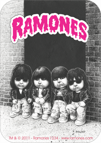 Ramones Rocket to Russia album cover featuring band as Garbage Pail Kids