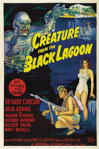 Creature from the Black Lagoon illustrated movie poster