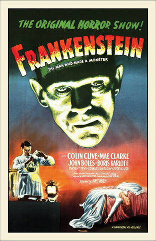 Rectangular 11” x 17” Frankenstein movie poster