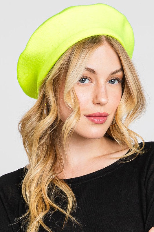 Neon yellow beret Neon Yellow Beret | Naked City Clothing main image 3