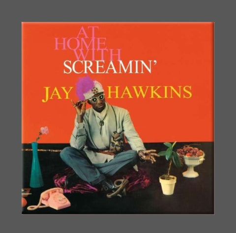 Square magnet with cover art for “At Home with Screamin’ Jay Hawkins”