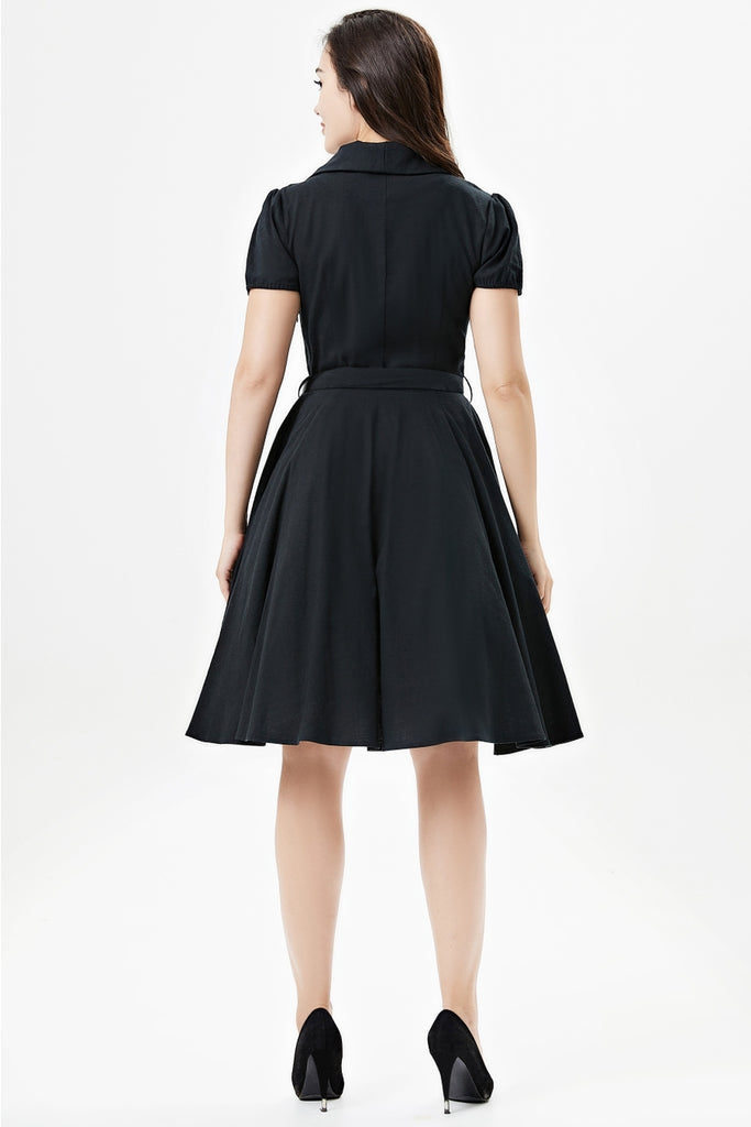 black shirtwaist dress Monroe Shirtwaist Dress