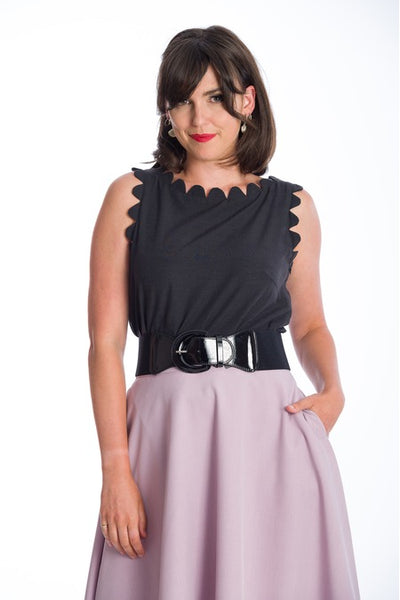 Corrine Stretch Belt by Banned Apparel in Black